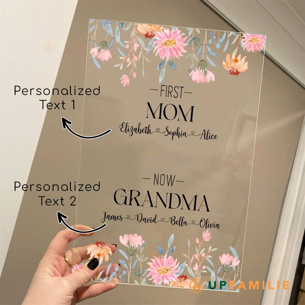 Custom Acrylic Plaque With Stand New Grandma Gift